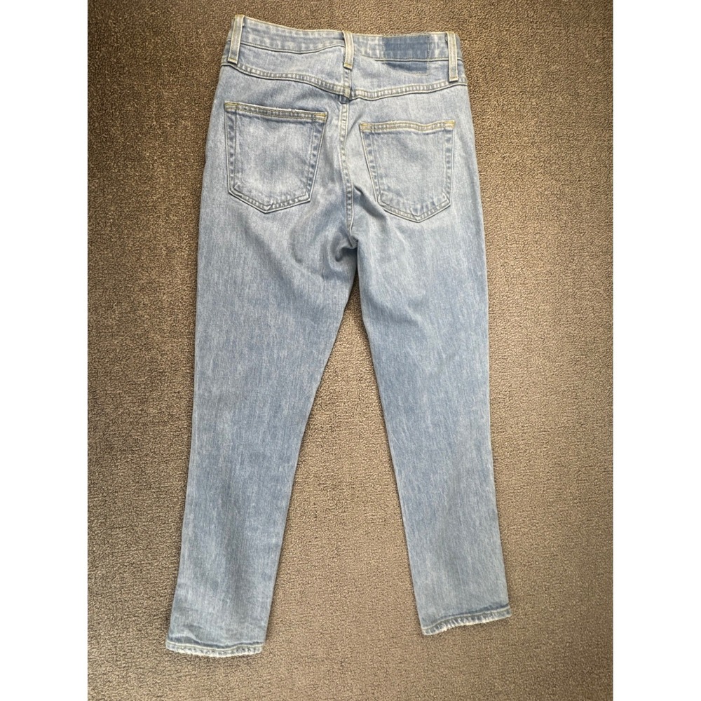 AMO Jeans Size 25 Desire Wash Chelsea Crop High Rise Distressed Straight Leg - Picture 2 of 9